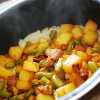 豆角土豆焖饭的做法 图解7 -->