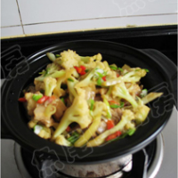 干锅松花菜的做法 图解12 -->