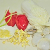 韩式白菜炖蛤蜊的做法 图解1 -->