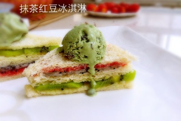 抹茶红豆冰淇淋的做法