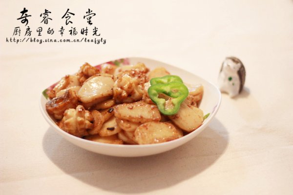 有趣的混搭--鲍鱼炒年糕的做法