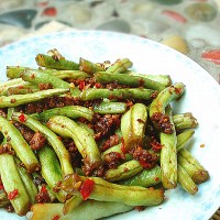 干煸豆角的做法 图解5 -->