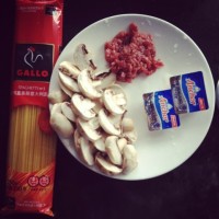 蘑菇牛肉意面的做法 图解2 -->