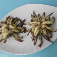 酿肉菊花茄子的做法 图解8 -->