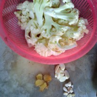 素炒花菜的做法 图解2 -->