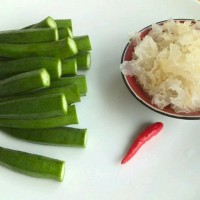 冰镇秋葵的做法 图解1 -->