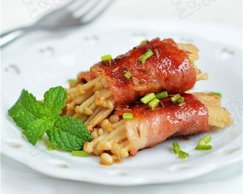 香煎孜然培根金针菇的做法