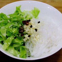 小清新~~莲花白拌粉丝的做法 图解4 -->