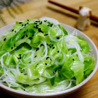 小清新~~莲花白拌粉丝的做法 图解5 -->
