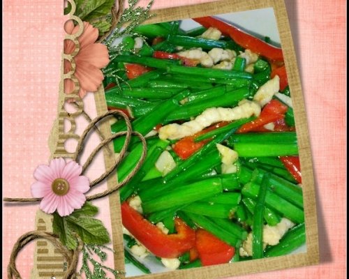 彩椒韭菜炒肉丝的做法