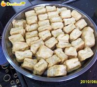 黃金鹽水豆腐的做法 图解8 -->