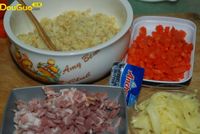 马苏焗培根蛋炒饭的做法 图解2 -->