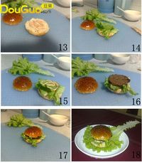 营养早餐猪肉汉堡的做法 图解3 -->
