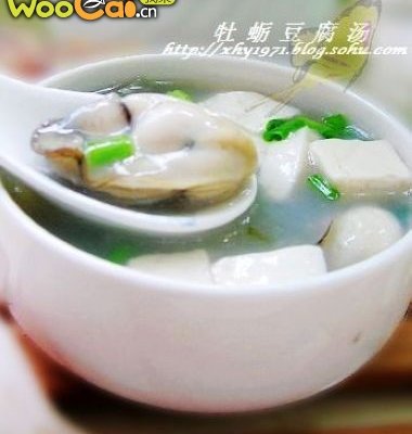 牡蛎豆腐汤的做法