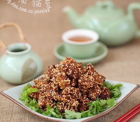 散炸芝麻羊肉的做法