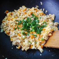 奶香南瓜鸡肉焗饭的做法 图解7 -->