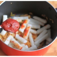 芝士泡菜焗年糕的做法 图解4 -->