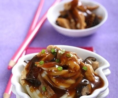 鸡丝打卤面的做法