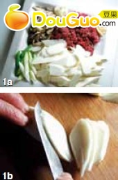 三冬炒肉片的做法 图解1 -->