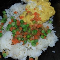 首发榨菜青豆蛋炒饭--乌江榨菜的做法 图解7 -->