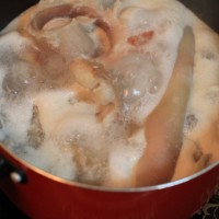 胡萝卜肉皮冻(豆浆机版)——懒办法巧做美颜菜的做法 图解3 -->