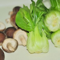 青菜香菇的做法 图解1 -->