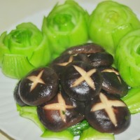 青菜香菇的做法 图解8 -->