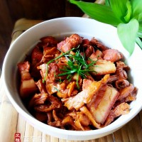 面筋卤肉的做法 图解5 -->