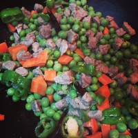 豌豆炒肉的做法 图解5 -->
