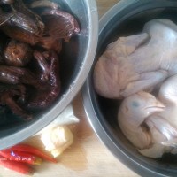 小鸡炖蘑菇-冬季暖身的做法 图解1 -->
