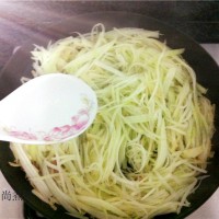 小炒木瓜丝的做法 图解6 -->