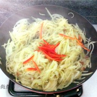 小炒木瓜丝的做法 图解9 -->