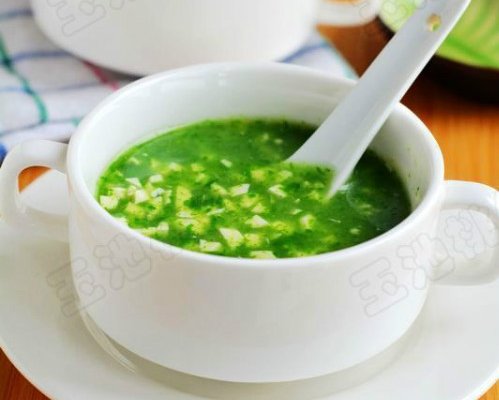 口感滑嫩的青菜豆腐羹的做法