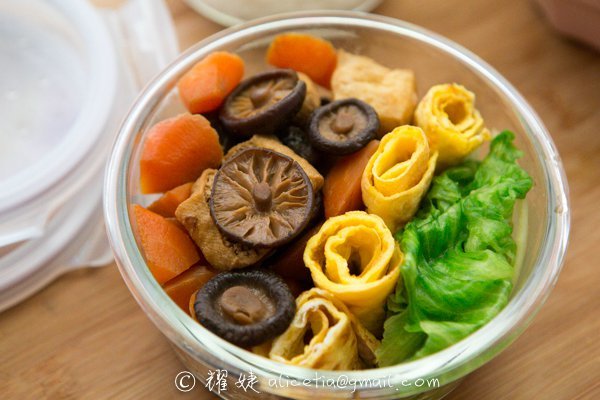 减肥者的美味便当--豆泡素食便当的做法