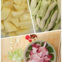 土豆炖豆角的做法 图解1 -->