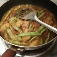 土豆炖豆角的做法 图解7 -->