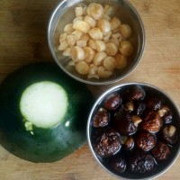 瑶柱香菇冬瓜糯米鸡的做法 图解1 -->