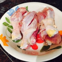 香菇藕片炖鸡腿的做法 图解2 -->