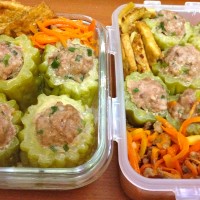 苦瓜酿肉的做法 图解5 -->