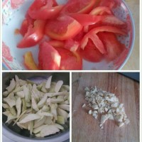 蒜香西红柿烧茄子的做法 图解1 -->