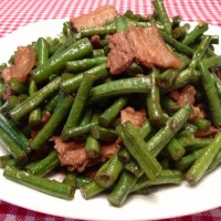 五花肉炒豇豆的做法 图解6 -->