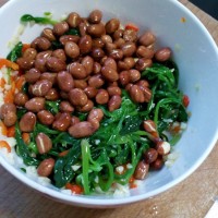 凉拌菠菜花生米的做法图解8