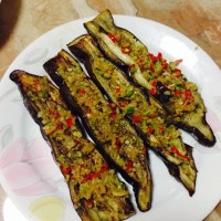 蒜香茄子的做法图解5