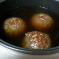 电饭锅版狮子头的做法图解7