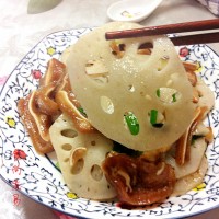 猪耳朵炒藕片的做法图解12