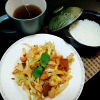 干锅菜花的做法图解7
