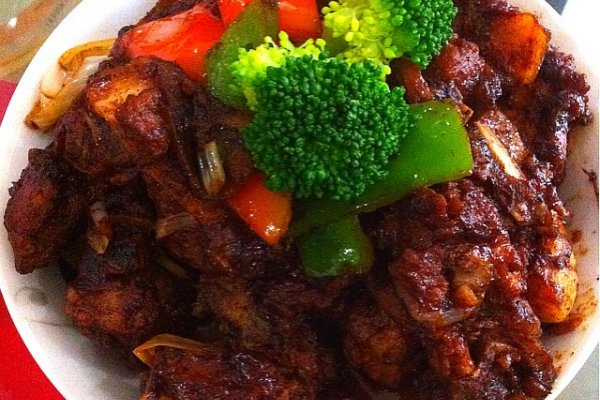 红烧排骨(椰汁罗勒叶酱烧排骨)的做法