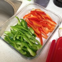 青椒炒腊肉的做法图解2