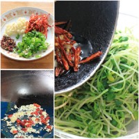 减肥小菜---炝拌黑豆苗的做法图解3