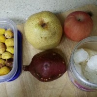 红薯雪梨苹果板栗甜汤的做法图解1